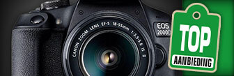 Koop nu de Canon EOS 2000D + 18-55mm IS II - Zwart