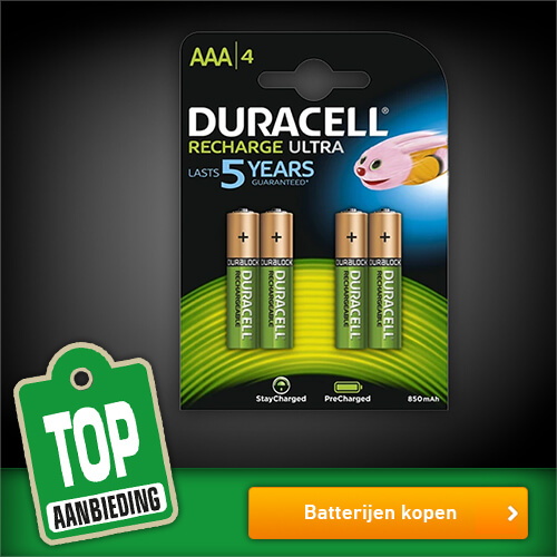 Duracell Recharge Ultra AAA-batterijen 4 stuks bij Coolblue