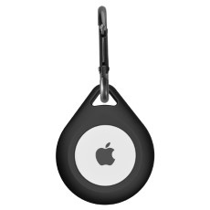 Apple AirTag Silicone Druppel Sleutelhanger Zwart