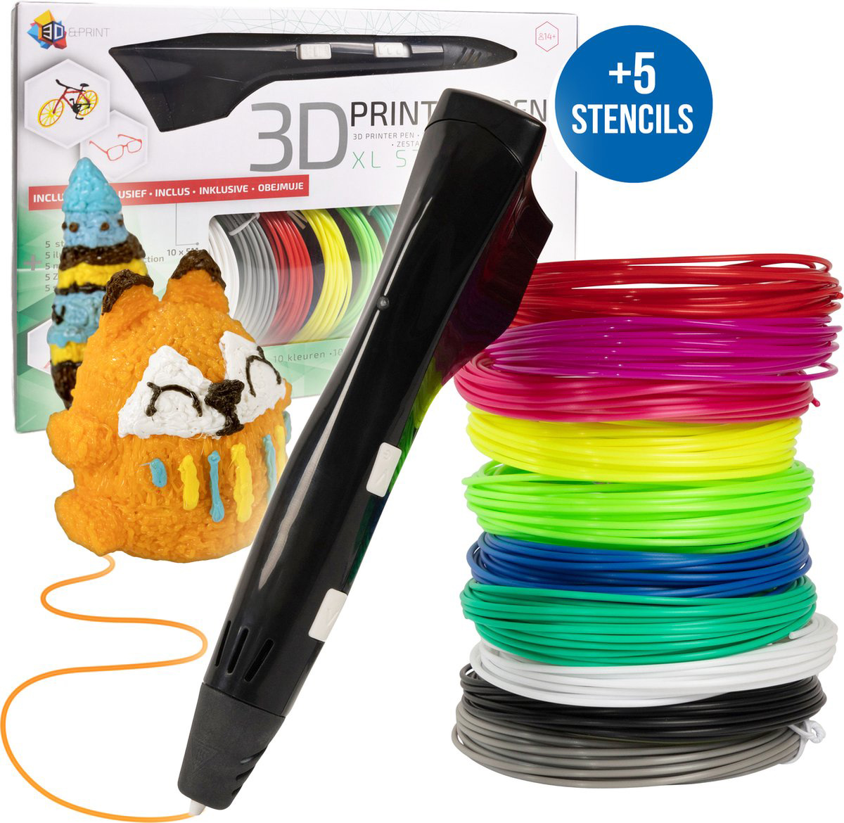 3DandPrint 3D Pen Starterspakket Zwart Incl. 50 Meter