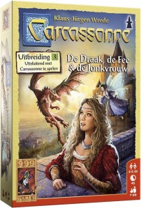 999 Games Carcassonne De Draak, de Fee en de Jonkvrouw Uitbreiding Bordspel