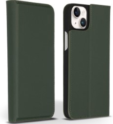 Accezz Premium Leather Slim Bookcase voor de iPhone 14 Plus Groen