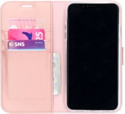 Accezz Wallet Softcase Bookcase voor iPhone Xs Max Rose goud