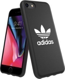 Adidas Apple iPhone SE 2022 | SE 2020 | 8 | 7 Back Cover Leer Zwart