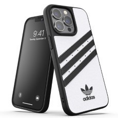 Adidas Apple iPhone 13 Pro Back Cover Leer Wit|Zwart