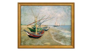 Vincent van Gogh Vissersboten op het strand van Les Saintes Maries de la Mer