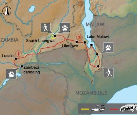 De Wildernis van Zambia en Malawi 18 dagen