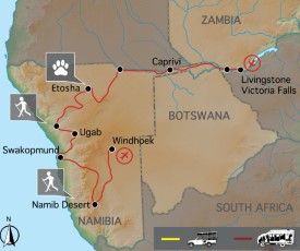 Namibie en Zambezi 17 dagen