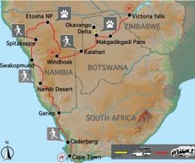 Belevenis van Kaapstad tot Victoria watervallen 24 dagen