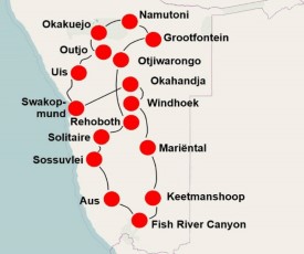Namibie per camper 24 dagen