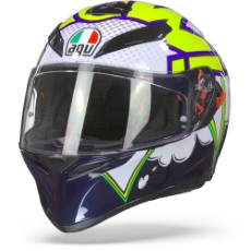 AGV K3 SV Max Vision Bubble Blauw Wit Geel Fluo Integraalhelm S