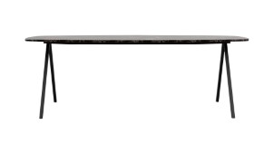 Marmeren Eettafel Celio Dark Emperador Bruin V poot 220 x 90 cm Glanzend