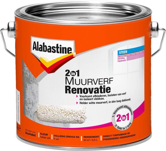 Alabastine 2in1 Muurverf Renovatie 2,5 Liter