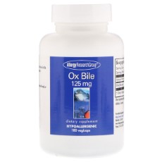 Allergy Research Group Ox Bile 125 mg 180 Vegicaps
