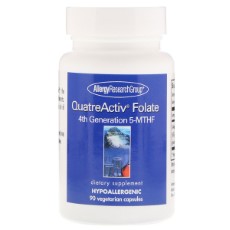 Allergy Research Group QuatreActiv Folate 4th Generation 5 MTHF 90 Vegetarian Capsules