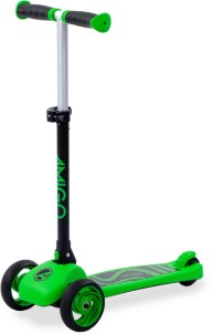 AMIGO Twister opvouwbare 3 wiel kinderstep met voetrem groen|zwart