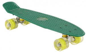 Amigo skateboard Flip it met ledverlichting 55,5 cm groen|lime