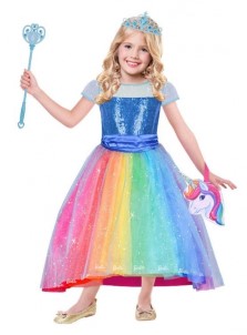 Amscan kostuum Barbie Rainbow Cove meisjes 8 10 jaar 4 delig