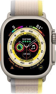 Apple Watch Ultra 4G|LTE 49mm Titanium kast Geel|Beige Trail bandje S|M