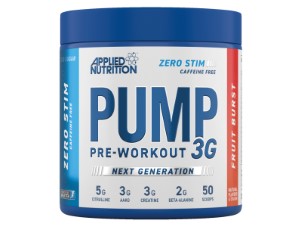 Applied Nutrition Pump 3G ZERO STIM Pre Workout Fruit Burst 375 gram