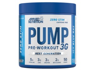 Applied Nutrition Pump 3G ZERO STIM Pre Workout Icy Blue Raz 375 gram