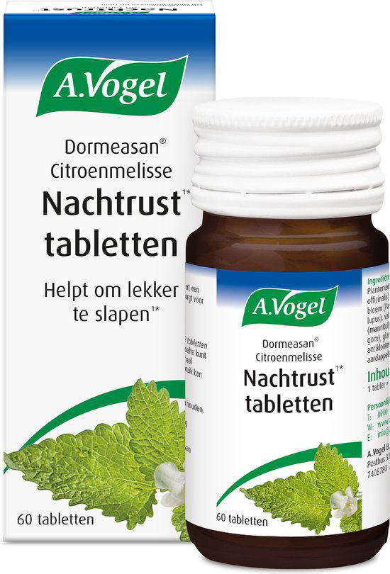 A.Vogel Dormeasan Citroenmelisse Nachtrust Tabletten 60 stuks
