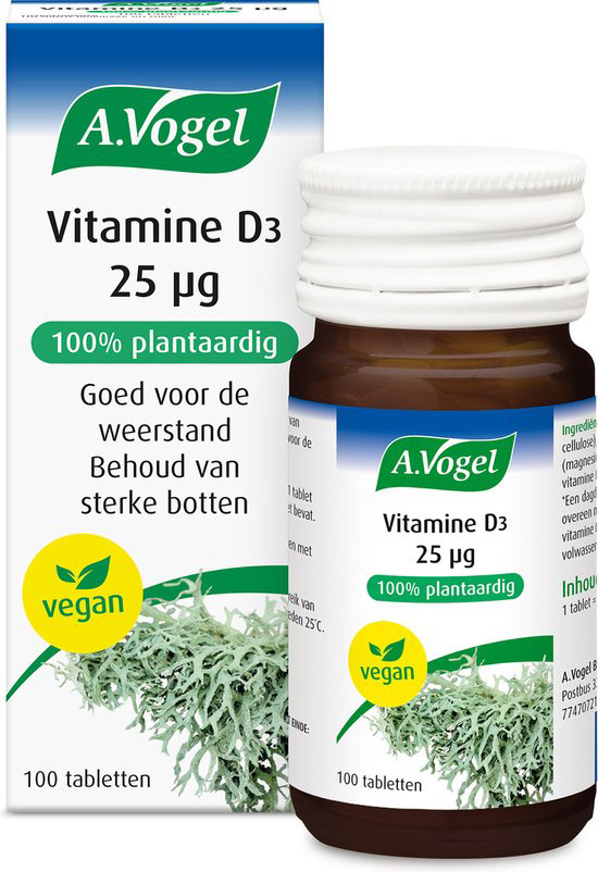 A.Vogel Vitamine D3 25 ug 100 stuks