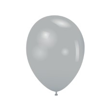 Latex ballonnen metallic 24 cm 100st. Zilver