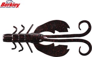 Berkley Powerbait Crazy Legs Chigger Craw 10 cm black red fleck