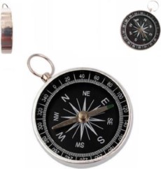 BonQ Pocket Kompas Aluminium 4,3 x 4,3 cm