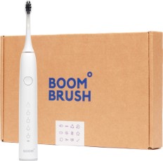 Boombrush Elektrische Tandenborstel Wit 90 Dagen Batterij Duurzaam