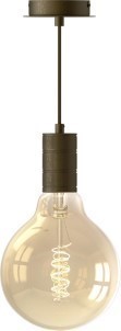 Calex Retro Pendellamp Industrieel Hanglamp E27 Fitting Brons Excl. Lichtbron