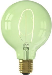 Calex LED Lamp Nora Emerald G95 E27 Fitting Dimbaar 4W Warm Wit 2200K Groen