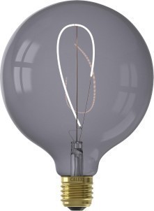 Calex LED Lamp Nora Topaz G125 E27 Fitting Dimbaar 4W Warm Wit 2200K Grijs