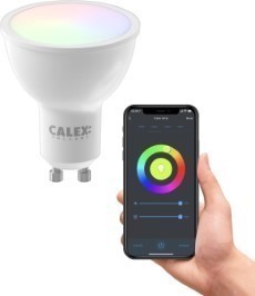 Calex Slimme Lamp Wifi LED Verlichting GU10 Smart Lichtbron Dimbaar RGB en Warm Wit 5W