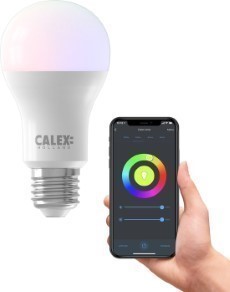 Calex Slimme Lamp Wifi LED Verlichting E27 Smart Lichtbron Dimbaar RGB en Warm Wit 8,5W