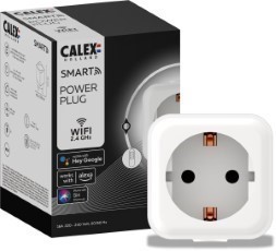 Calex Slimme Stekker Smart Plug EU WiFi Stopcontact met App Werkt met Alexa en Google Home Wit
