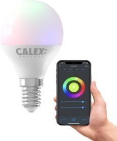 Calex Slimme Lamp Wifi LED Verlichting E14 Smart Lichtbron Dimbaar RGB en Warm Wit licht 5W