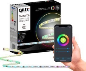 Calex LED Strip 5 meter Voor Binnen Met App RGB en Warm Wit Wifi Smart Lichtstrip met afstandsbediening