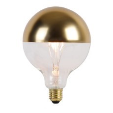 Calex E27 dimbare LED lamp G125 kopspiegel goud 4W 200 lm 1800K