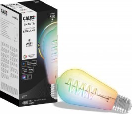 Calex Slimme Lamp Wifi LED Filament Verlichting Smart Lichtbron Helder E27 Rustiek RGB en Warm Wit Licht