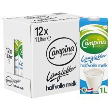 Campina Langlekker halfvolle melk 12 x 1L
