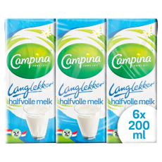 Campina Langlekker halfvolle melk multipack 6 x 200ml