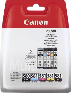 Canon PGI 580|CLI 581 Inkcartridge multipack | Zwart | Cyaan | Magenta | Geel