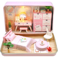 Crafts en Co Modelbouwpakket Miniatuur Poppenhuis Romantische Kamer