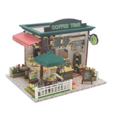 Crafts en Co Modelbouwpakket Miniatuur Poppenhuis Koffiehuis