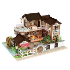 Crafts en Co Modelbouwpakket Miniatuur Poppenhuis Nostalgisch Dorp