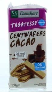 Damhert Centwafels 0 toegevoegde suikers 150 gram Cacao