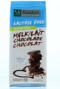 Damhert Chocoladereep Melk Glutenvrij en Lactosevrij 100 gram