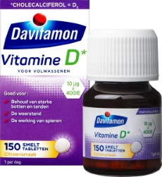 Davitamon Vitamine D Volwassen | vitamine D3 volwassenen | Smelttablet 150 stuks